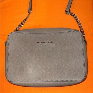 Michael Kors Elegant Gray Crossbody Bag